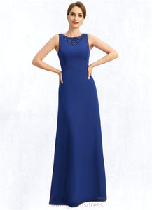 Jade A-line Scoop Floor-Length Chiffon Mother of the Bride Dress With Beading Sequins XXC126P0021920