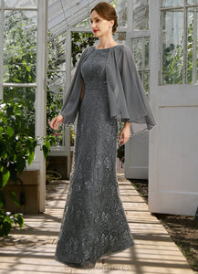 Margaret Sheath/Column Scoop Floor-Length Chiffon Lace Mother of the Bride Dress With Beading Sequins XXC126P0021962