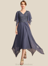 Load image into Gallery viewer, Toni A-line V-Neck Floor-Length Chiffon Lace Mother of the Bride Dress With Sequins XXC126P0021963