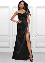Load image into Gallery viewer, Brianna Trumpet/Mermaid Sweetheart Sweep Train Satin Prom Dresses XXCP0022229