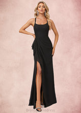 Load image into Gallery viewer, Nina A-line Square Floor-Length Chiffon Bridesmaid Dress With Ruffle XXCP0022616