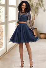 Load image into Gallery viewer, Denisse A-line Scoop Short/Mini Tulle Homecoming Dress XXCP0020573