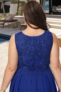Ada A-line Scoop Short/Mini Chiffon Homecoming Dress With Beading XXCP0020574
