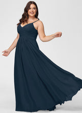Load image into Gallery viewer, Amaya Prom Dresses With Pleated A-Line Floor-Length V-neck Chiffon