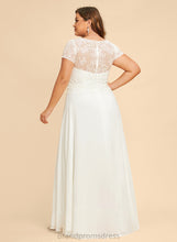 Load image into Gallery viewer, Floor-Length Wedding Dresses Lilia Sequins With Chiffon Scoop Wedding Lace Dress