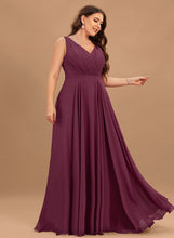 Load image into Gallery viewer, V-neck A-Line With Chiffon Prom Dresses Pleated Floor-Length Alexa