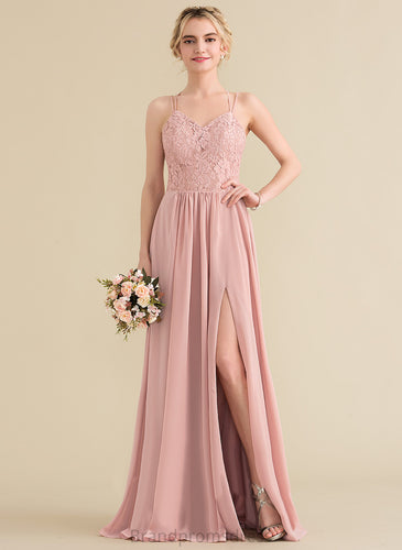 Prom Dresses Chiffon A-Line Lace Floor-Length Sweetheart Aliza