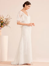 Load image into Gallery viewer, Chiffon Trumpet/Mermaid Train V-neck Dress Mimi Sash Lace Wedding Dresses Wedding Court With