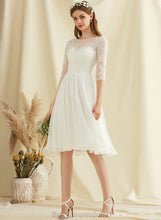 Load image into Gallery viewer, Wedding Dresses Wedding A-Line Sequins With Chiffon Knee-Length Lace Dress Scoop Joy