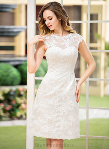 Lace Jaylynn Wedding Dresses A-Line Satin Knee-Length Wedding Dress