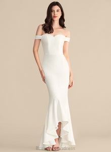 Off-the-Shoulder Dress Olga Asymmetrical With Ruffles Cascading Trumpet/Mermaid Wedding Wedding Dresses