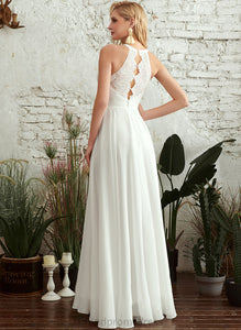 Lace Dress Payten Scoop A-Line Chiffon Floor-Length Wedding Dresses Wedding