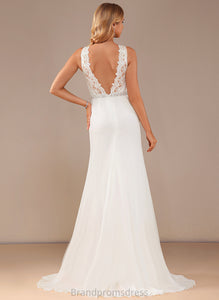 Dress Gracelyn With Wedding Dresses Neck Beading Lace Court Wedding Trumpet/Mermaid Train High Chiffon