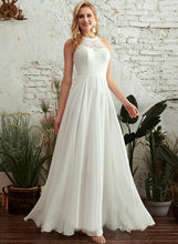 Load image into Gallery viewer, Lace Dress Payten Scoop A-Line Chiffon Floor-Length Wedding Dresses Wedding