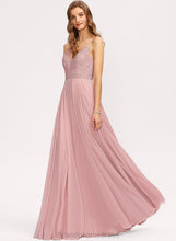 Load image into Gallery viewer, Angelica Lace V-neck A-Line Chiffon Prom Dresses Floor-Length
