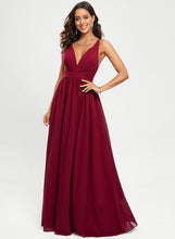 Load image into Gallery viewer, Chiffon A-Line Itzel V-neck Prom Dresses Floor-Length