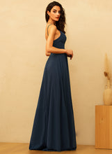 Load image into Gallery viewer, Amaya Prom Dresses With Pleated A-Line Floor-Length V-neck Chiffon