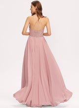 Load image into Gallery viewer, Angelica Lace V-neck A-Line Chiffon Prom Dresses Floor-Length