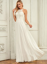 Load image into Gallery viewer, Floor-Length A-Line Dress Rory Lace Chiffon Wedding Dresses Scoop Wedding