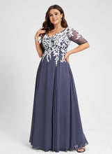 Load image into Gallery viewer, Prom Dresses A-Line Floor-Length Chiffon V-neck Dakota Lace