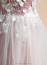 Load image into Gallery viewer, A-Line Flower Flower Girl Dresses Eve Dress With Tulle Sleeveless - Girl Tea-length Scoop Neck Lace/Beading/Flower(s)
