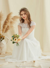 Load image into Gallery viewer, Prom Dresses Floor-Length Scoop Chiffon Lace Paityn A-Line