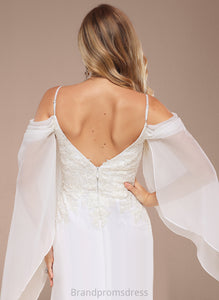 Chiffon Train Lace Wedding Dresses Dress Trumpet/Mermaid Brooklyn Wedding Sweep Shoulder Cold