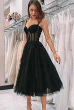 Load image into Gallery viewer, Cute Straps Short Belen Homecoming Dresses Prom Dress Black Fairy Vintage Party Dresses