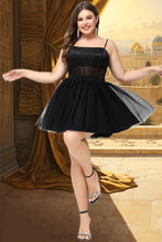 Load image into Gallery viewer, Mareli A-line Square Short/Mini Satin Tulle Homecoming Dress XXCP0020491