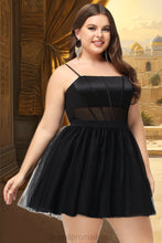 Load image into Gallery viewer, Mareli A-line Square Short/Mini Satin Tulle Homecoming Dress XXCP0020491