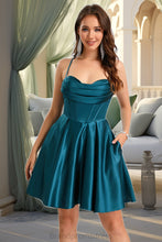 Load image into Gallery viewer, Abigayle A-line Sweetheart Short/Mini Satin Homecoming Dress XXCP0020478