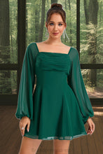 Load image into Gallery viewer, Gracie A-line Square Short/Mini Chiffon Homecoming Dress XXCP0020465