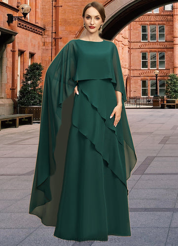 Xiomara A-line Scoop Floor-Length Chiffon Mother of the Bride Dress XXC126P0021696