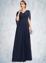 Load image into Gallery viewer, Sydney A-line V-Neck Floor-Length Chiffon Mother of the Bride Dress With Pleated XXC126P0021734