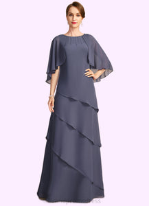 Nora A-line Scoop Floor-Length Chiffon Mother of the Bride Dress With Beading XXC126P0021735
