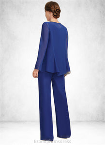 Abbie Jumpsuit/Pantsuit Separates Scoop Floor-Length Chiffon Mother of the Bride Dress XXC126P0021744