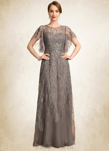 Sarahi A-line Scoop Illusion Floor-Length Lace Mother of the Bride Dress With Sequins XXC126P0021752