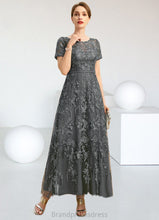 Load image into Gallery viewer, Claire A-line Scoop Illusion Ankle-Length Chiffon Lace Mother of the Bride Dress With Sequins XXC126P0021753