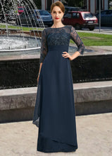 Load image into Gallery viewer, Danika A-line Scoop Illusion Floor-Length Chiffon Lace Mother of the Bride Dress With Pleated Sequins XXC126P0021754