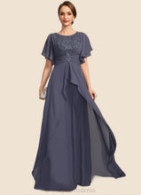 Load image into Gallery viewer, Alisha A-line Scoop Floor-Length Chiffon Lace Mother of the Bride Dress With Pleated XXC126P0021780