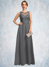 Load image into Gallery viewer, Moriah A-line Scoop Illusion Floor-Length Chiffon Lace Mother of the Bride Dress With Sequins XXC126P0021921