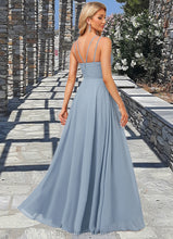 Load image into Gallery viewer, Kaley A-line Halter Floor-Length Chiffon Bridesmaid Dress XXCP0022575