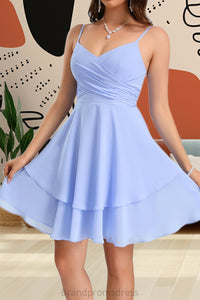 Willow A-line V-Neck Short/Mini Chiffon Homecoming Dress XXCP0020470