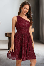 Load image into Gallery viewer, Andrea A-line One Shoulder Short/Mini Sequin Homecoming Dress With Sequins XXCP0020485