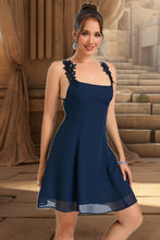 Load image into Gallery viewer, Hadassah A-line Square Short/Mini Chiffon Homecoming Dress XXCP0020486
