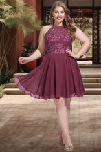Load image into Gallery viewer, Mimi A-line Scoop Knee-Length Chiffon Homecoming Dress With Beading XXCP0020550