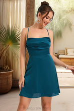 Load image into Gallery viewer, Julianne A-line Cowl Short/Mini Silky Satin Homecoming Dress XXCP0020477