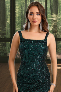 Hortensia Sheath/Column Square Short/Mini Sequin Homecoming Dress XXCP0020476