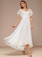 Load image into Gallery viewer, Liliana Dress Lace Wedding Dresses Ruffle Tulle V-neck A-Line With Wedding Asymmetrical