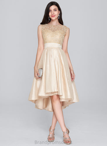 Homecoming Dresses Lace Jo A-Line Homecoming Scoop Neck With Asymmetrical Dress Taffeta